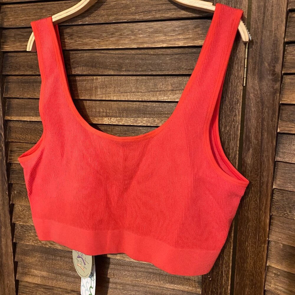 C'est Moi Ribbed Reversable Bamboo Bralette "Goji"